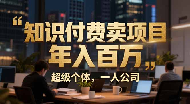 从0到年入百万：超级个体实战心得公开，个人IP×精准引流×成交系统全拆解-搞薯条网