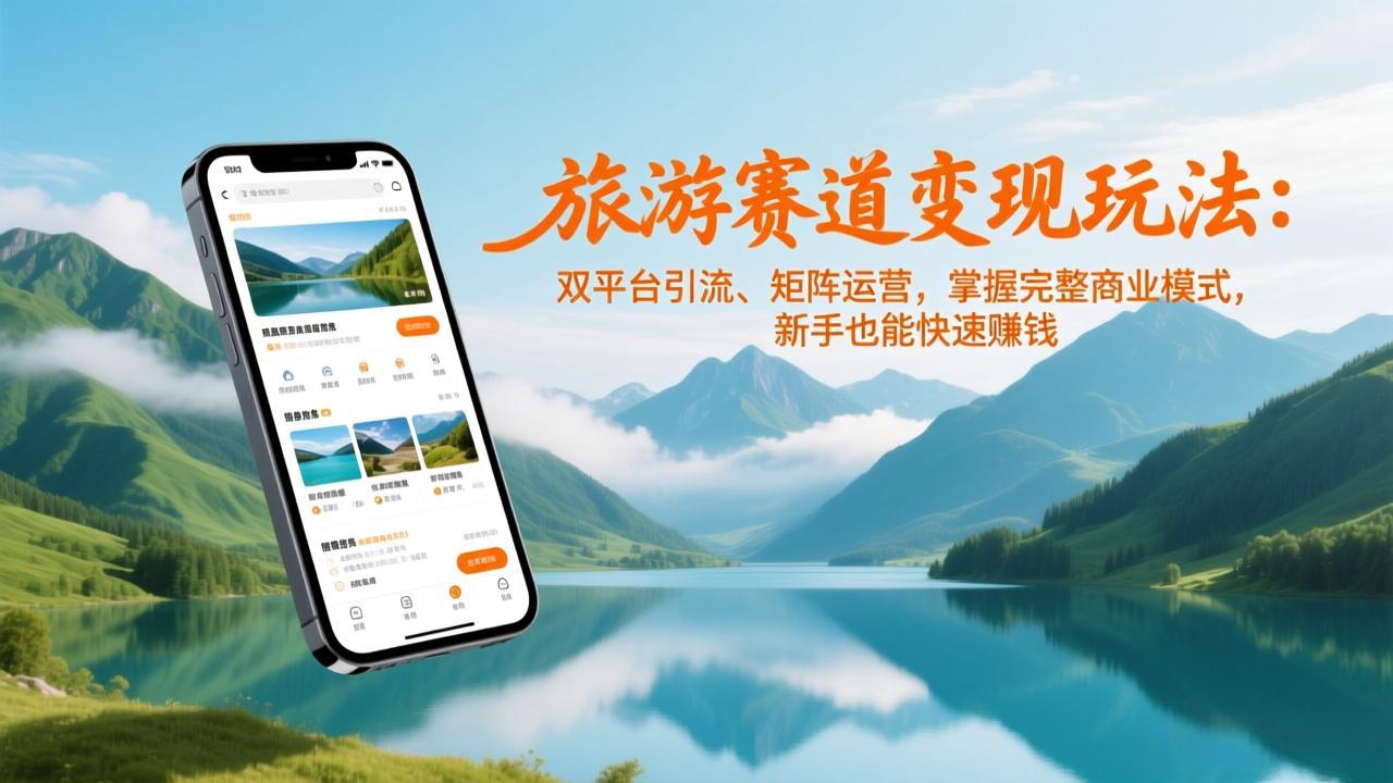 旅游赛道变现玩法：双平台引流、矩阵运营，掌握完整商业模式，新手也能快速赚钱-搞薯条网