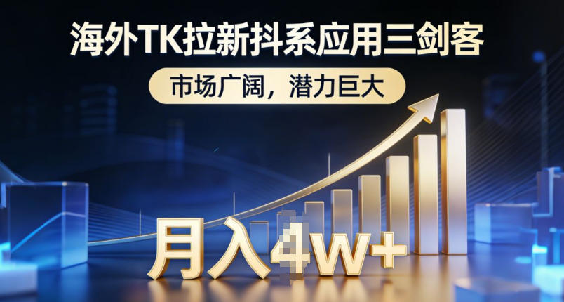 海外TK拉新抖系应用三剑客，市场广阔，潜力巨大，月入1w+-搞薯条网