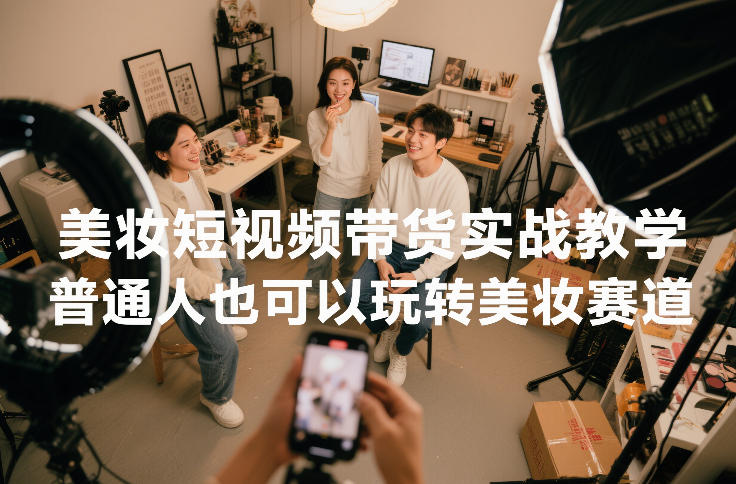 美妆短视频带货实战教学,普通人也可以玩转美妆赛道-搞薯条网