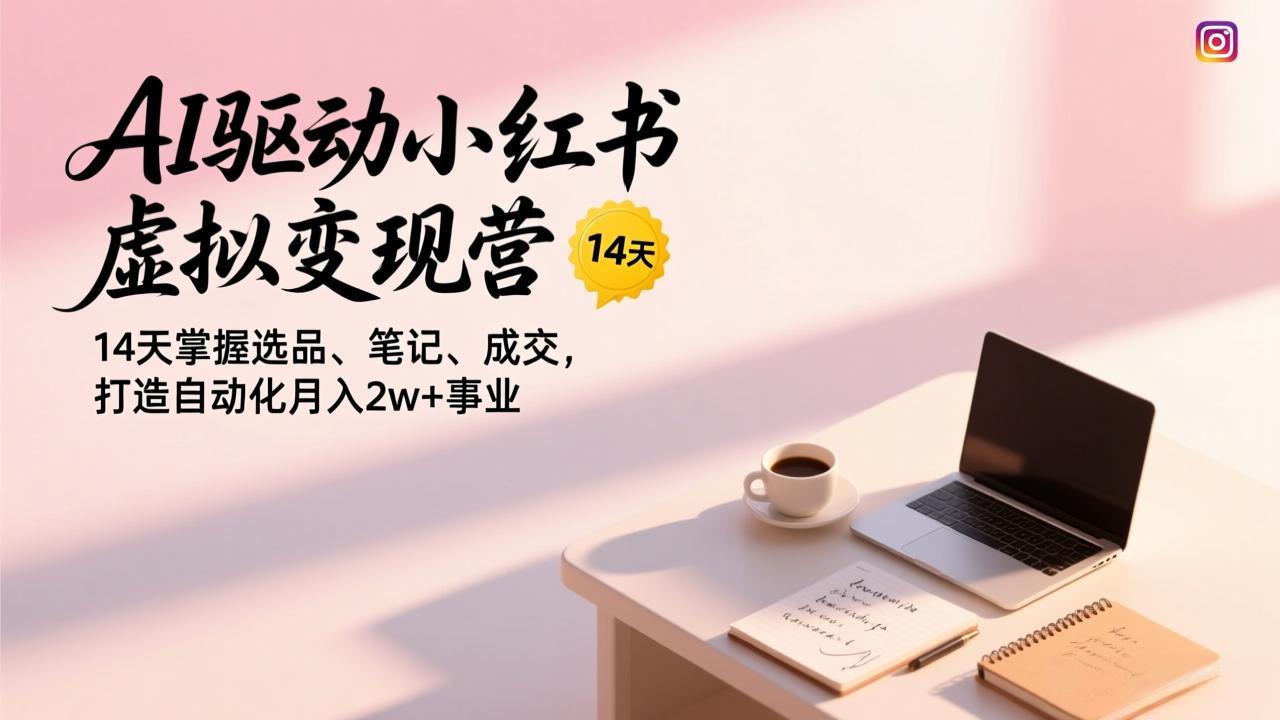AI驱动小红书虚拟变现营,14天掌握选品、笔记、成交,打造自动化月入2w+事业-搞薯条网
