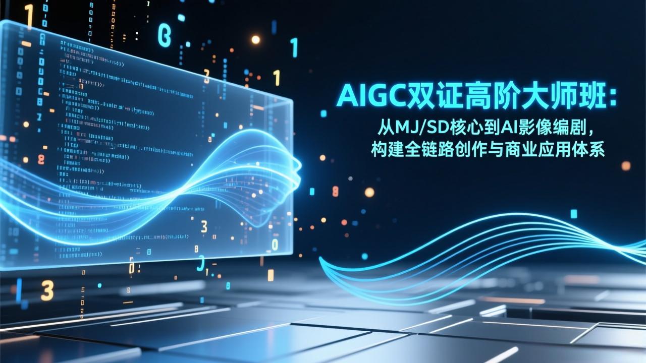 AIGC双证高阶大师班：从MJ/SD核心到AI影像编剧，构建全链路创作与商业应用体系-搞薯条网