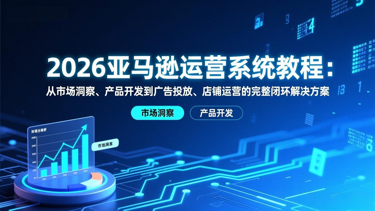 2026亚马逊运营系统教程:从市场洞察、产品开发到广告投放、店铺运营的完整闭环解决方案-搞薯条网