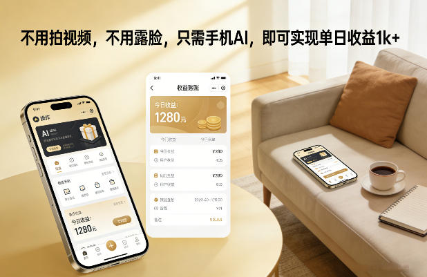 不用拍视频，不用露脸，只需手机AI，即可实现单日收益1k+【揭秘】-搞薯条网