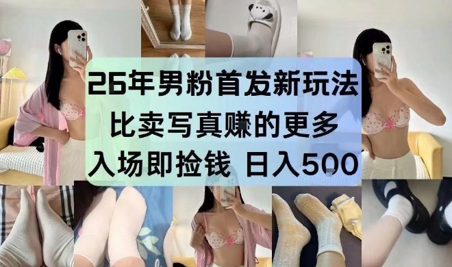 26年男粉首发最新3.0玩法，独此一家，比卖写真賺的更多，入场即捡钱，日入5张【揭秘】-搞薯条网
