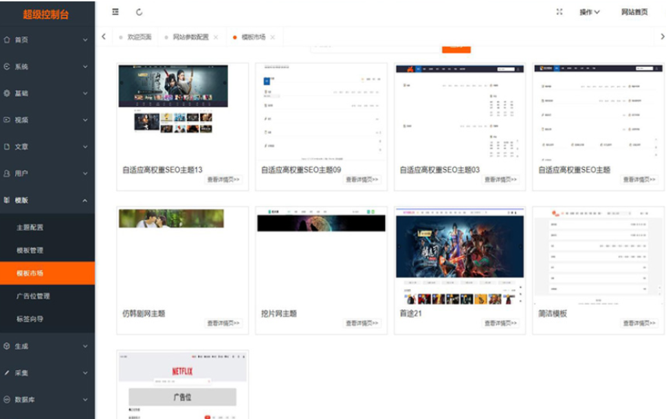 最新Pro版视频影视系统 电影管理系统源码 电影院播放系统含9套模板-搞薯条网