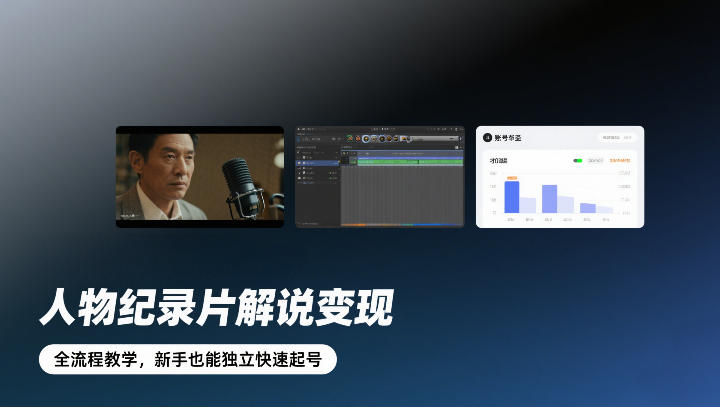 人物纪录片解说变现,全流程教学,新手也能独立快速起号-搞薯条网