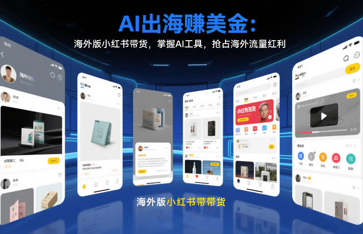 AI出海賺美金：海外版小红书带货，掌握AI工具，抢占海外流量红利(更新2026)-搞薯条网