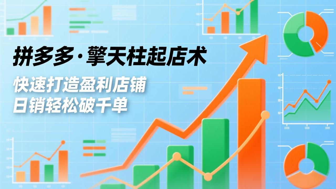 拼多多·擎天柱起店术，爆流布局、利润起飞、不断流，快速打造盈利店铺，日销破千单(更新-搞薯条网