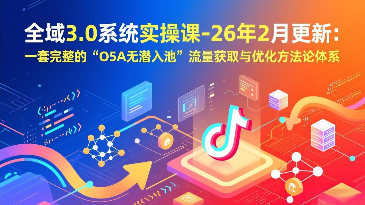 全域3.0系统实操课-26年2月更新：一套完整的“O5A无潜入池”流量获取与优化方法论体系-搞薯条网