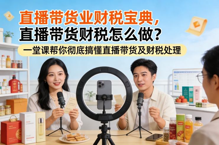 直播带货业财税宝典，直播带货财税怎么做？一堂课帮你彻底搞懂直播带货及财税处理-搞薯条网