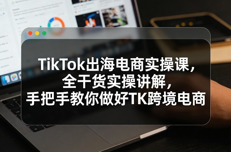 TikTok出海电商实操课，全干货实操讲解，手把手教你做好TK跨境电商-搞薯条网