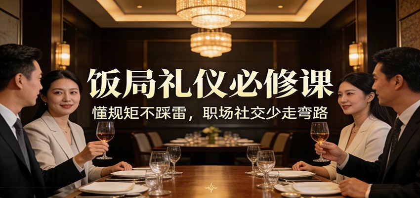 公众号收费文章：《饭局礼仪必修课：懂规矩不踩雷，职场社交少走弯路》-搞薯条网