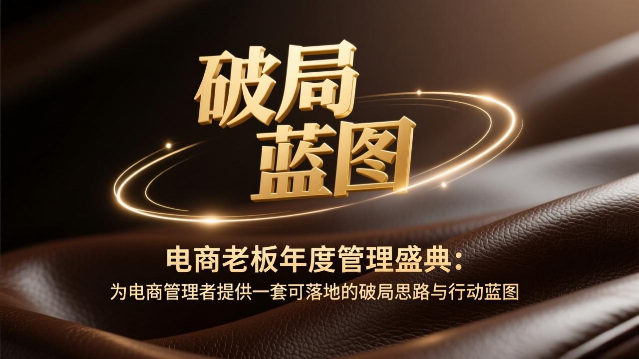 电商老板年度管理盛典：为电商管理者提供一套可落地的破局思路与行动蓝图-搞薯条网