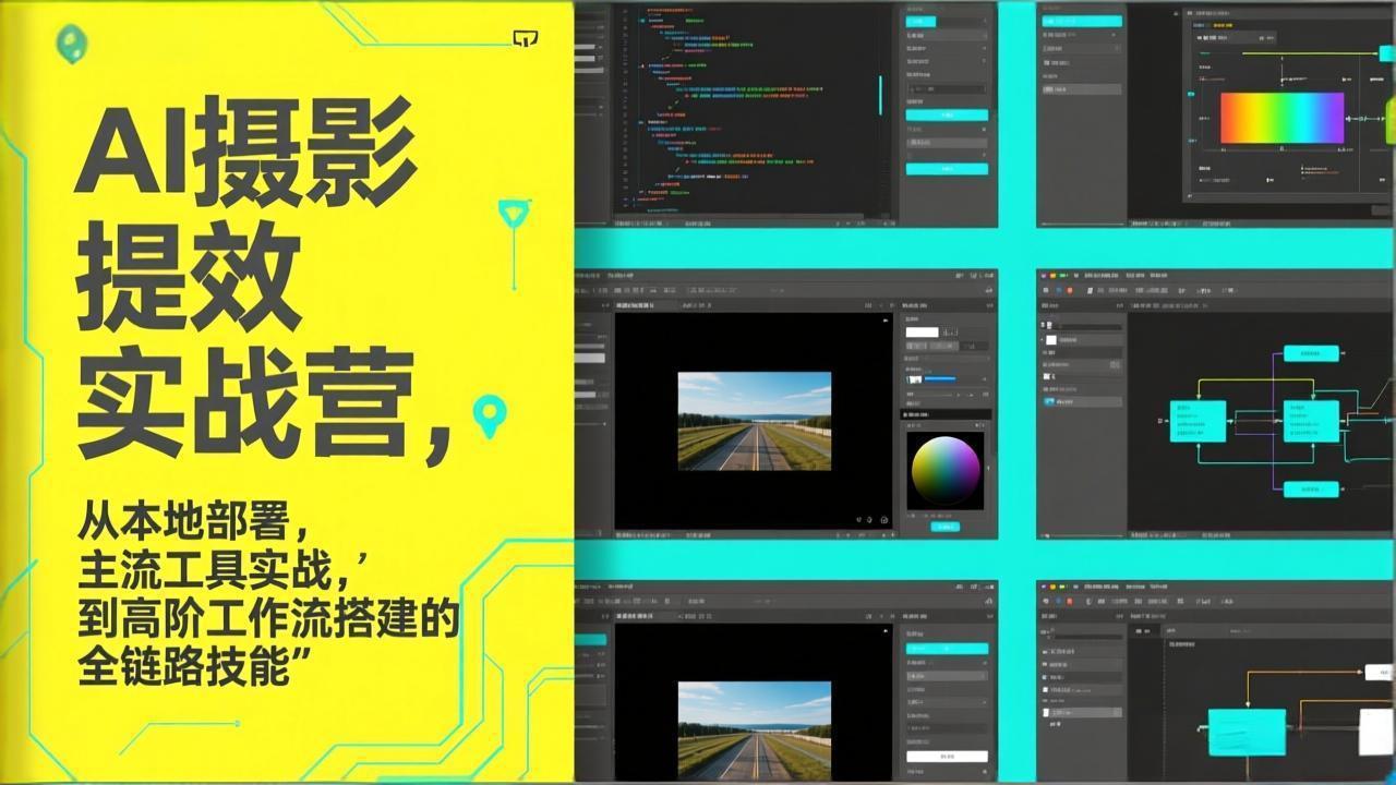 AI+摄影提效实战营，从本地部署，主流工具实战，到高阶工作流搭建的全链路技能-搞薯条网