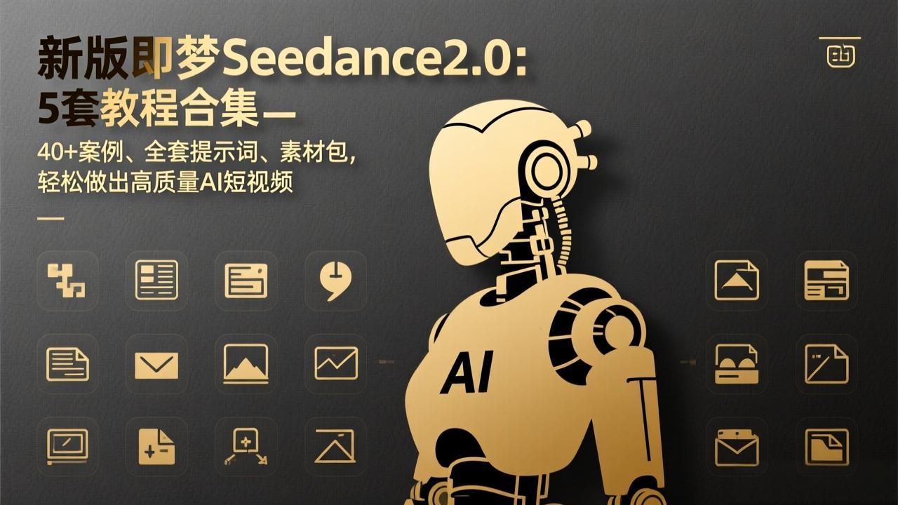 新版即梦Seedance2.0:5套教程合集,40+案例、全套提示词、素材包,轻松做出高质量AI短视频-搞薯条网