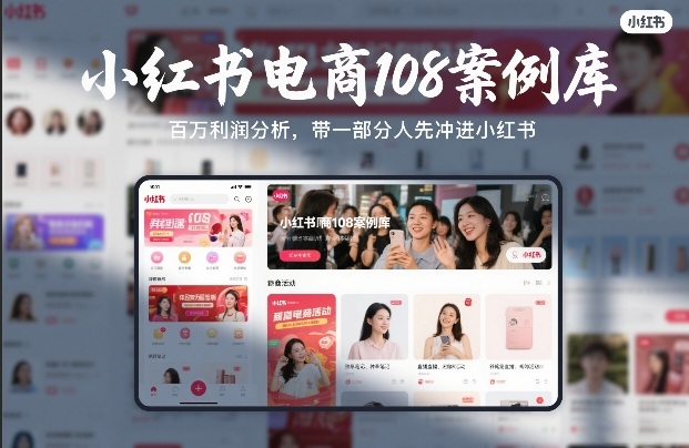 小红书电商108案例库,百W利润分析,带一部分人先冲进小红书【文档】-搞薯条网