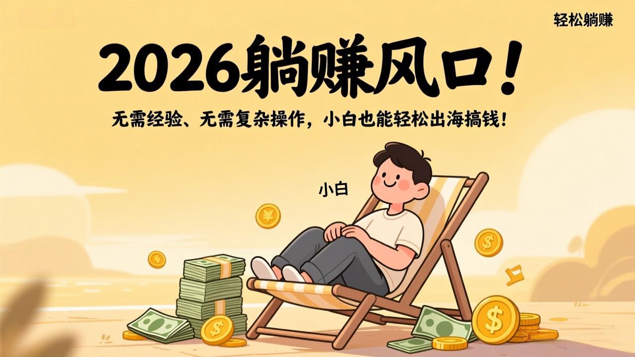 2026躺赚风口！无需经验、无需复杂操作，小白也能轻松出海搞钱！-搞薯条网