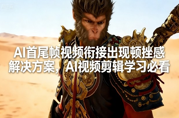 AI首尾帧视频衔接出现顿挫感解决方案，AI视频剪辑学习必看-搞薯条网