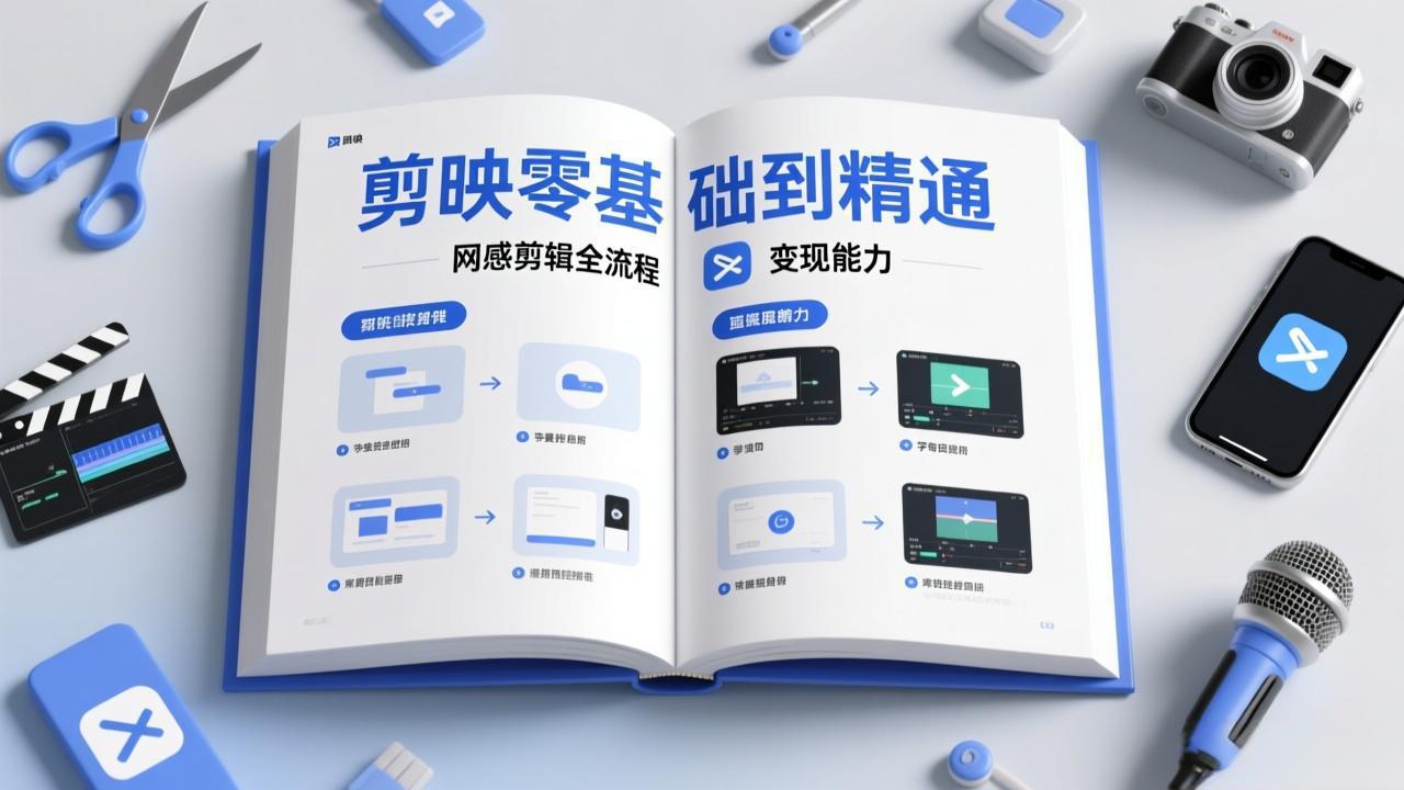 剪映零基础也能快速上手，从入门到精通掌握网感剪辑全流程，掌握能直接变现的剪辑能力-搞薯条网