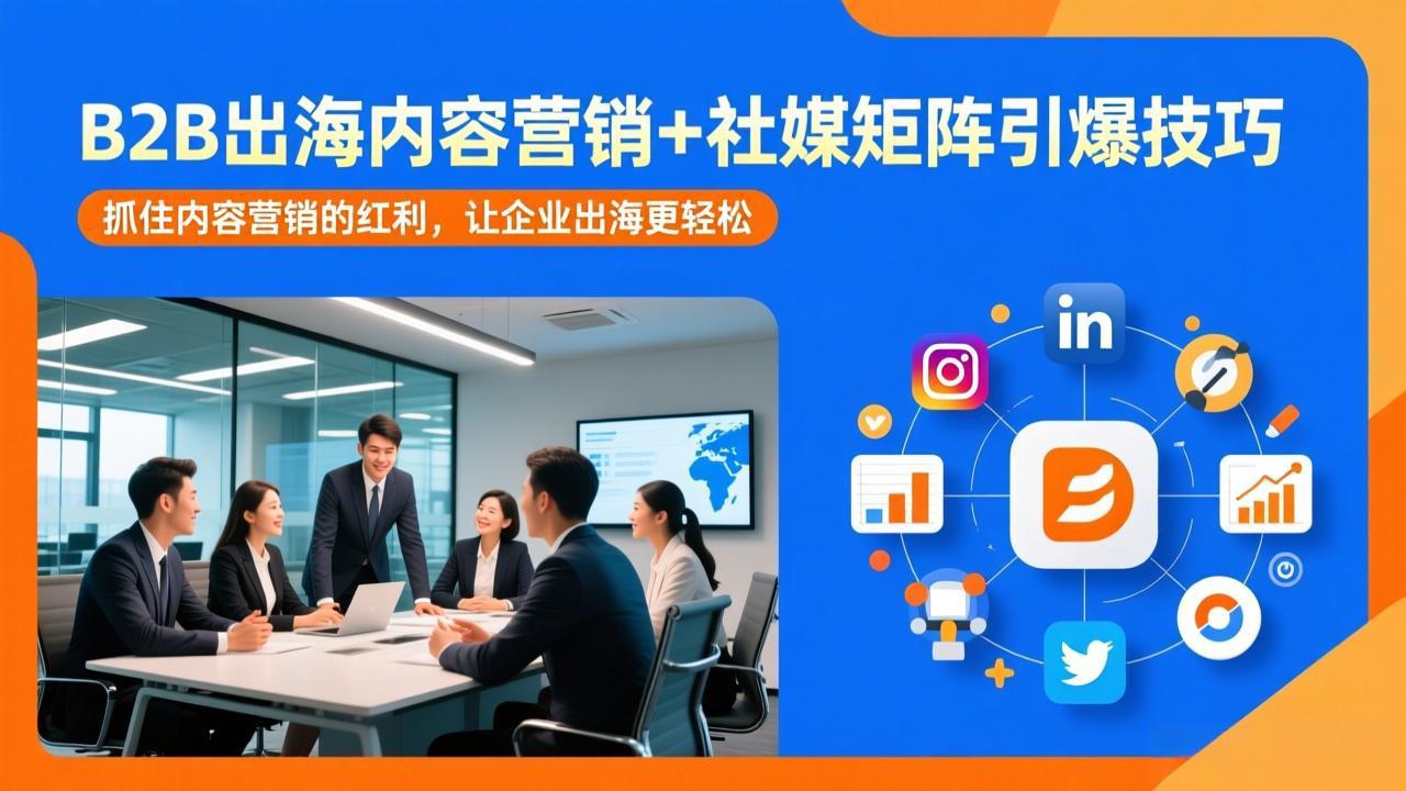 B2B出海内容营销+社媒矩阵引爆技巧:抓住内容营销的红利,让企业出海更轻松-搞薯条网