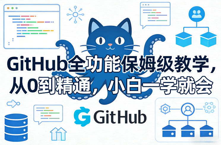 GitHub全功能保姆级教学，从0到精通，小白一学就会-搞薯条网