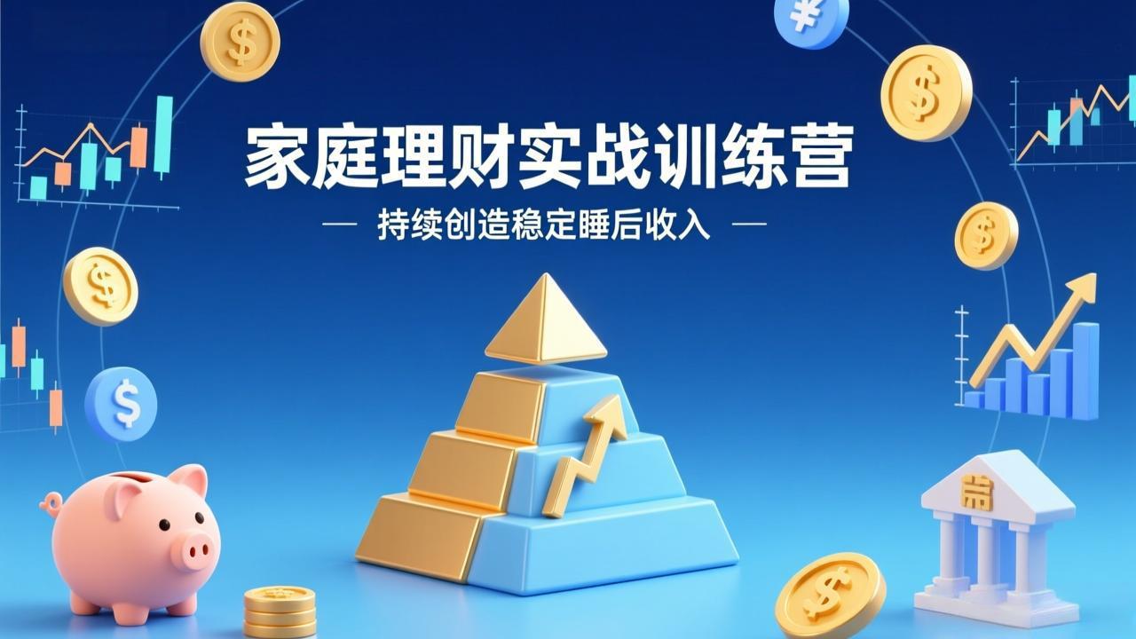 家庭理财实战训练营：从0到1建体系，三阶进阶层层递进，助你持续创造稳定睡后收入-搞薯条网