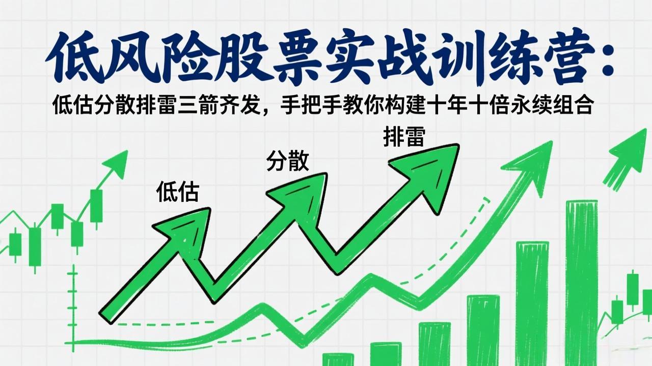 低风险股票实战训练营：低估分散排雷三箭齐发，手把手教你构建十年十倍永续组合-搞薯条网