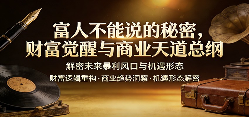 富人不能说的秘密，财富觉醒与商业天道总纲，解密未来暴利风口与机遇形态-搞薯条网