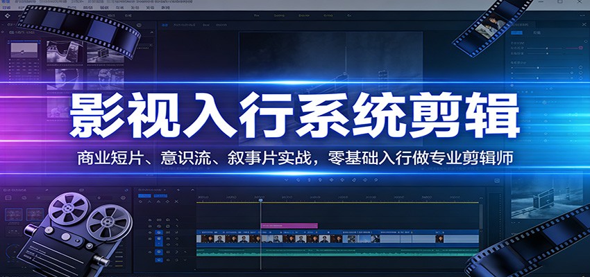 影视系统剪辑，商业短片、意识流、叙事片实战，零基础入行做专业剪辑师-搞薯条网