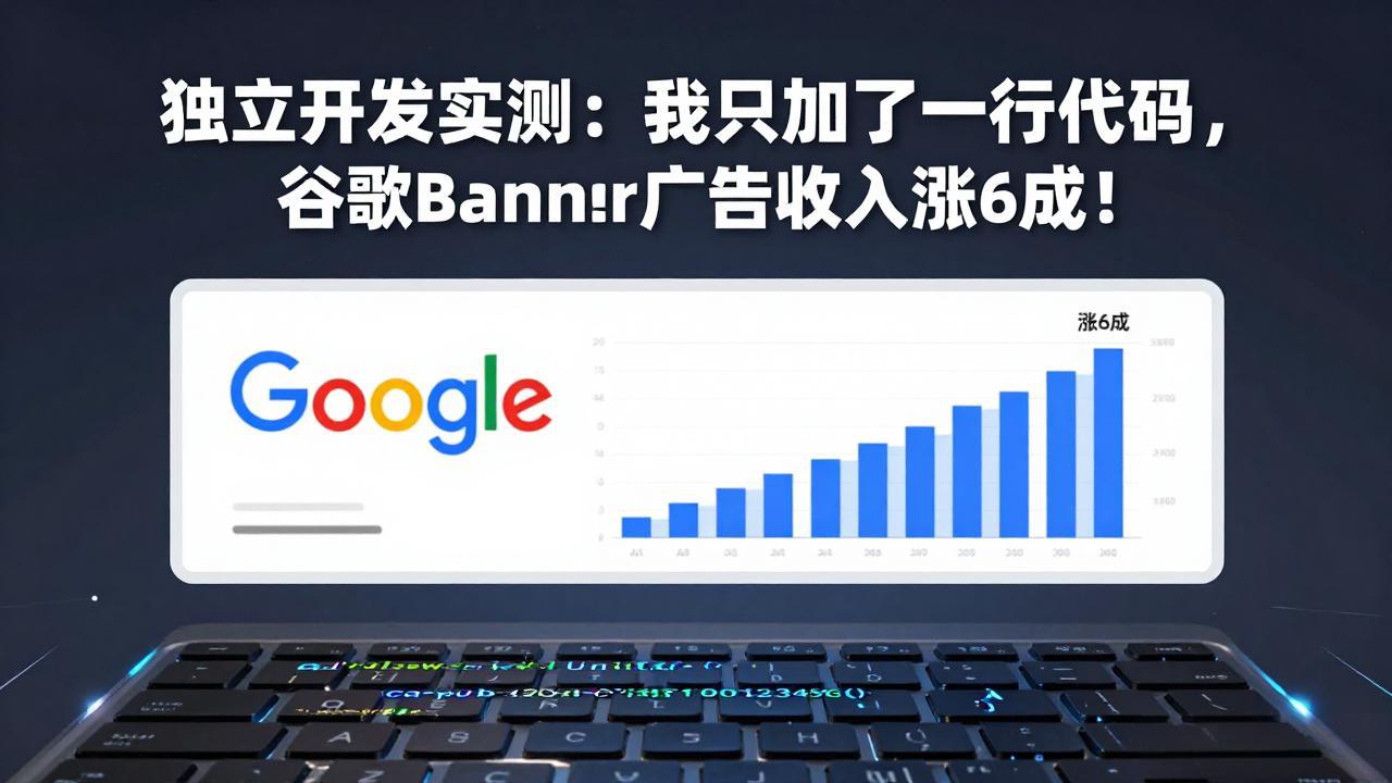付费文章：独立开发实测：我只加了一行代码，谷歌Banner广告收入涨6成！-搞薯条网
