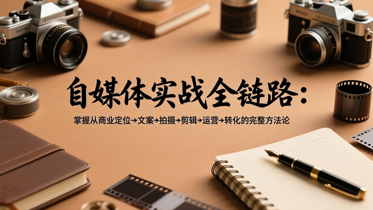 自媒体实战全链路：掌握从商业定位→文案→拍摄→剪辑→运营→转化的完整方法论-搞薯条网