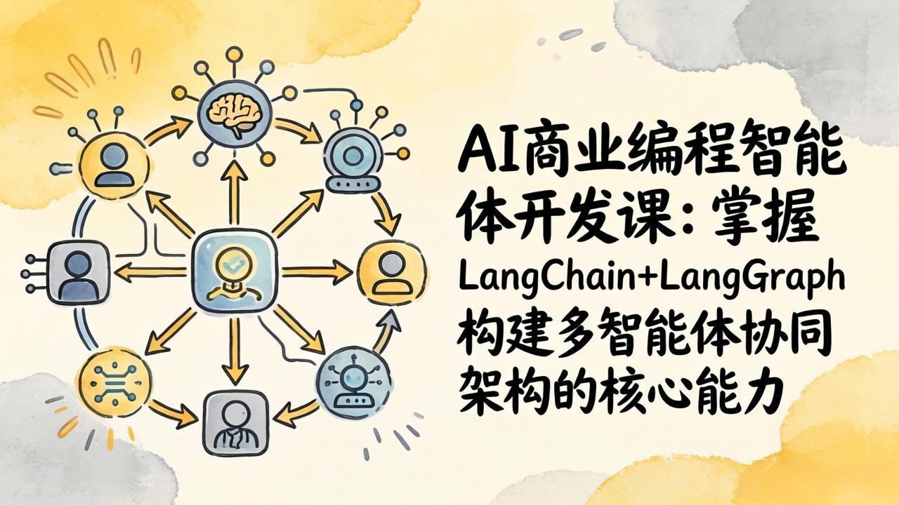 AI商业编程智能体开发课：掌握LangChain+LangGraph构建多智能体协同架构的核心能力-搞薯条网