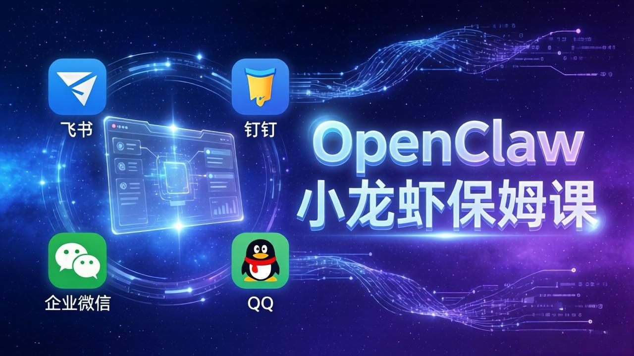 OpenClaw小龙虾保姆课： Windows/macOS/Linux/Docker全系统安装，飞书+钉钉+企业微信+QQ 全接入-搞薯条网