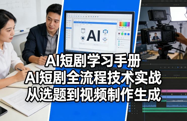 AI短剧学习手册，AI短剧全流程技术实战，从选题到视频制作生成-搞薯条网