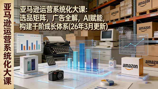 亚马逊运营系统化大课：选品矩阵，广告全解，AI赋能，构建千阶成长体系(26年3月更新-搞薯条网