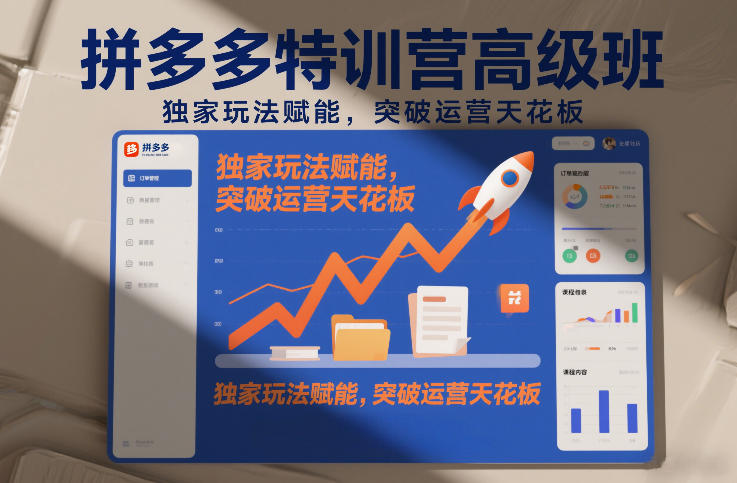 拼多多特训营高阶班,独家玩法赋能,突破运营天花板(更新26年3月13日)-搞薯条网