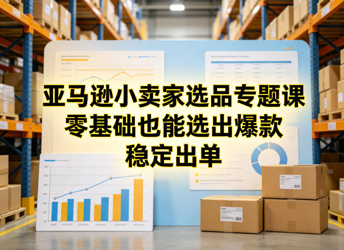 亚马逊小卖家选品专题课，零基础也能选出爆款，稳定出单-搞薯条网