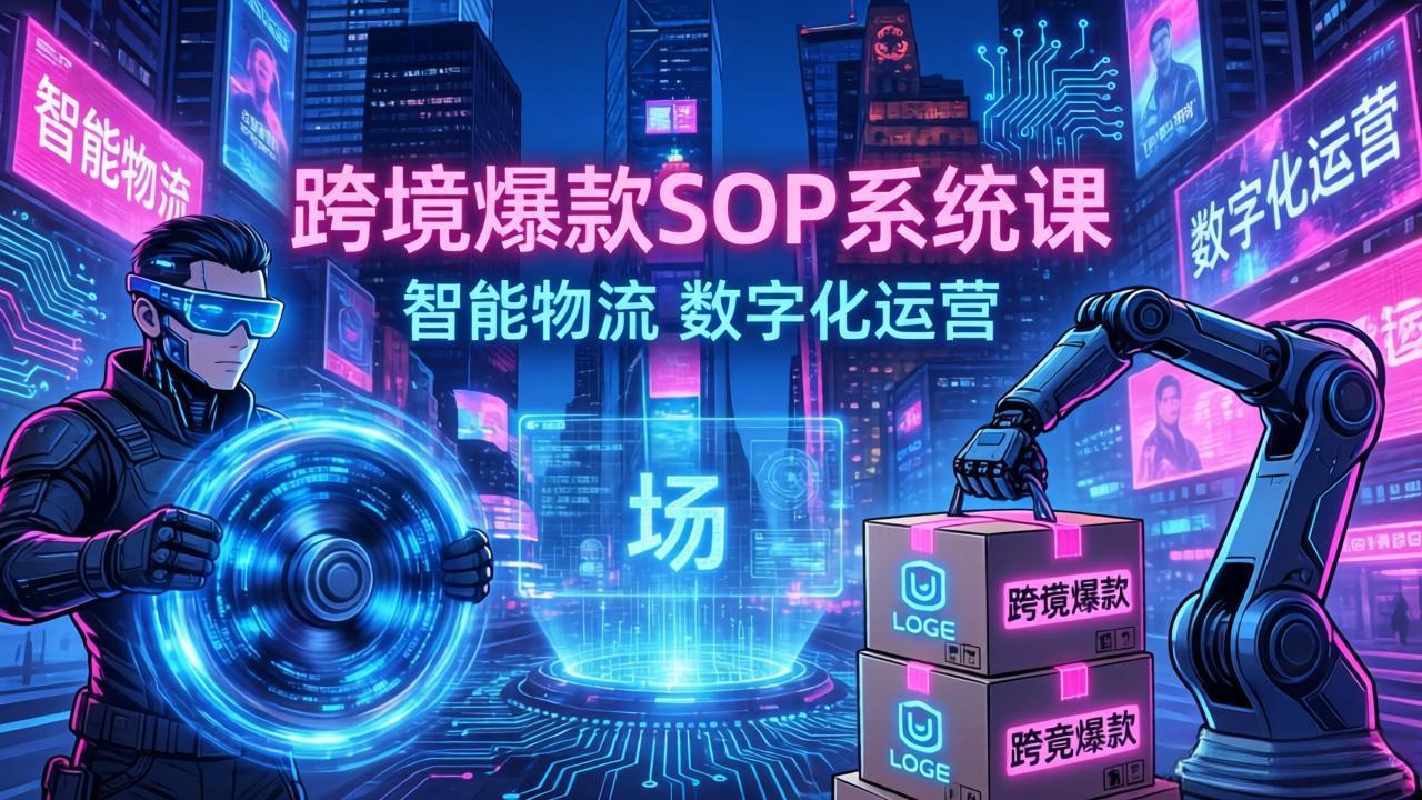 跨境爆款SOP系统课,“内容飞轮+精准投放+AI自动化”为核心,拆解“人×货×场”黄金公式-搞薯条网