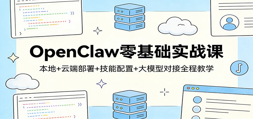 OpenClaw零基础实战课:本地+云端部署+技能配置+大模型对接全程教学-搞薯条网