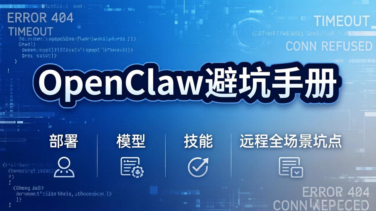 OpenClaw避坑手册：部署+模型+技能+远程全场景坑点，一次性给你说全，少走弯路-搞薯条网