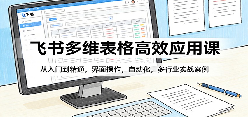飞书多维表格高效应用课：从入门到精通，界面操作，自动化，多行业实战案例-搞薯条网