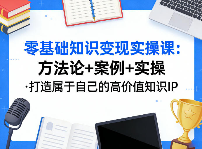 零基础知识变现实操课，方法论+案例+实操，打造属于自己的高价值知识IP-搞薯条网