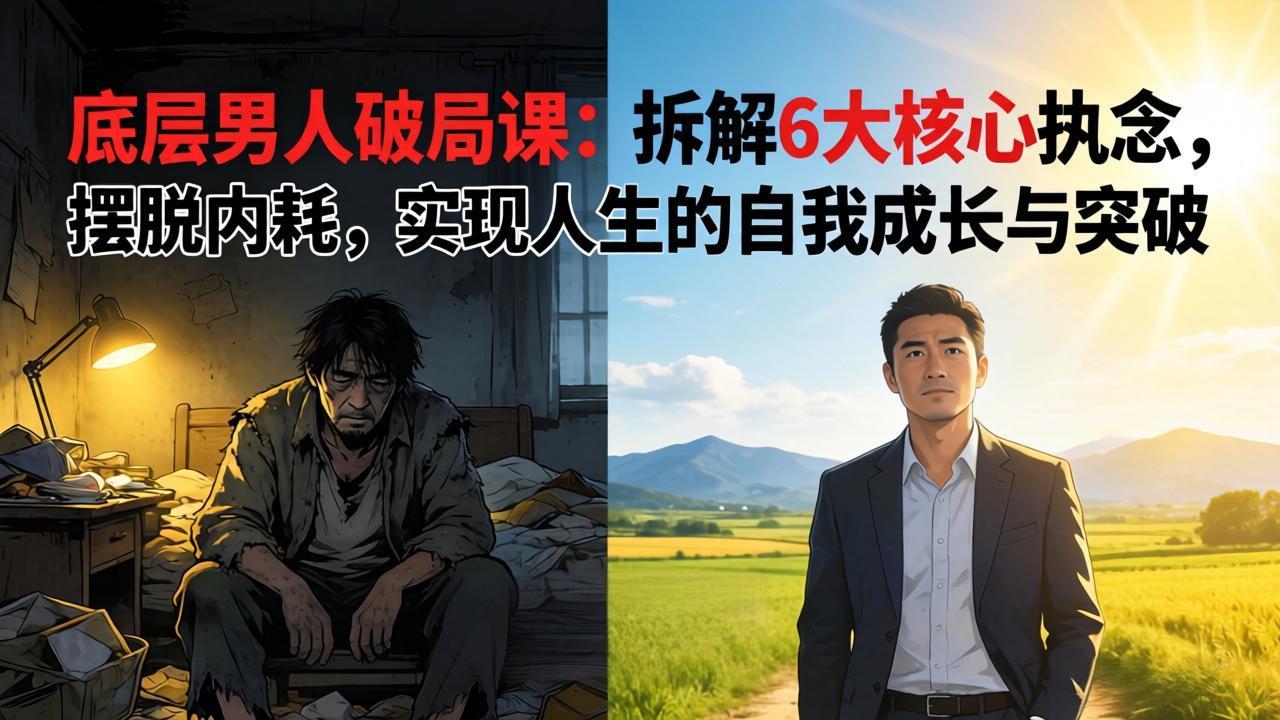 付费文章：底层男人破局课：拆解 6 大核心执念，摆脱内耗，实现人生的自我成长与突破-搞薯条网
