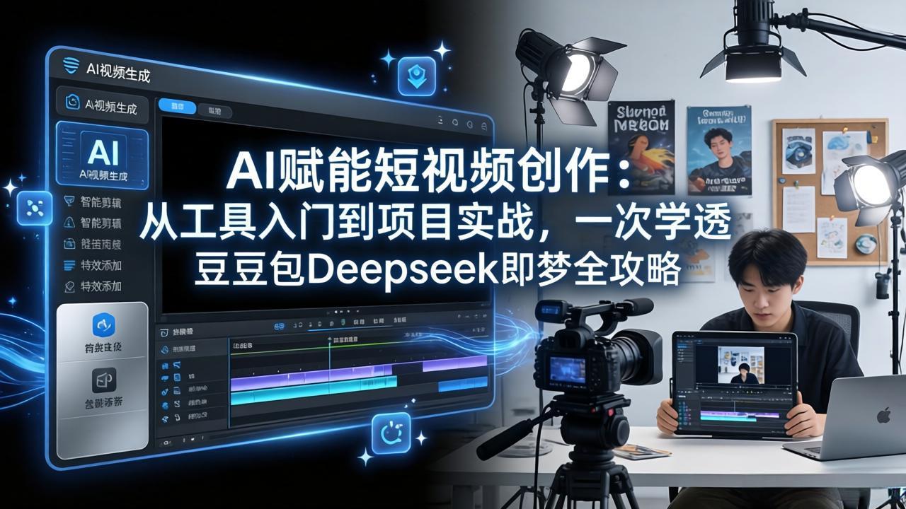 AI赋能短视频创作：从工具入门到项目实战，一次学透豆包Deepseek即梦全攻略-搞薯条网