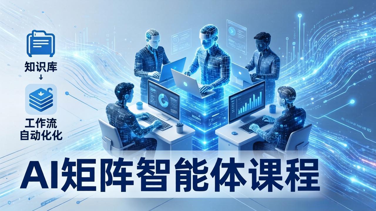 AI矩阵智能体实战：100个数字员工批量生产内容，文本知识库+工作流自动化全搞定-搞薯条网
