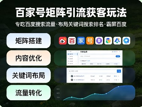 百家号矩阵引流获客玩法，专吃百度搜索流量，布局关键词搜索排名，霸屏百度-搞薯条网
