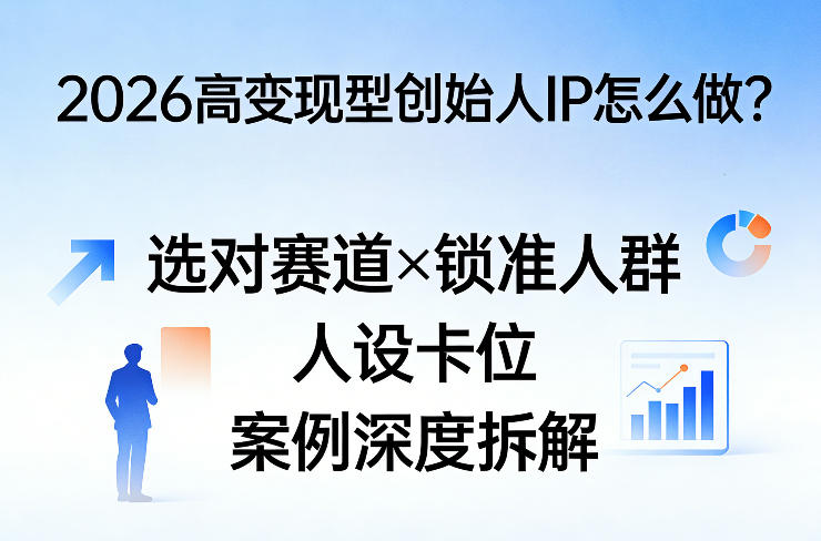 2026高变现型创始人IP怎么做？选对赛道×锁准人群×人设卡位×案例深度拆解-搞薯条网