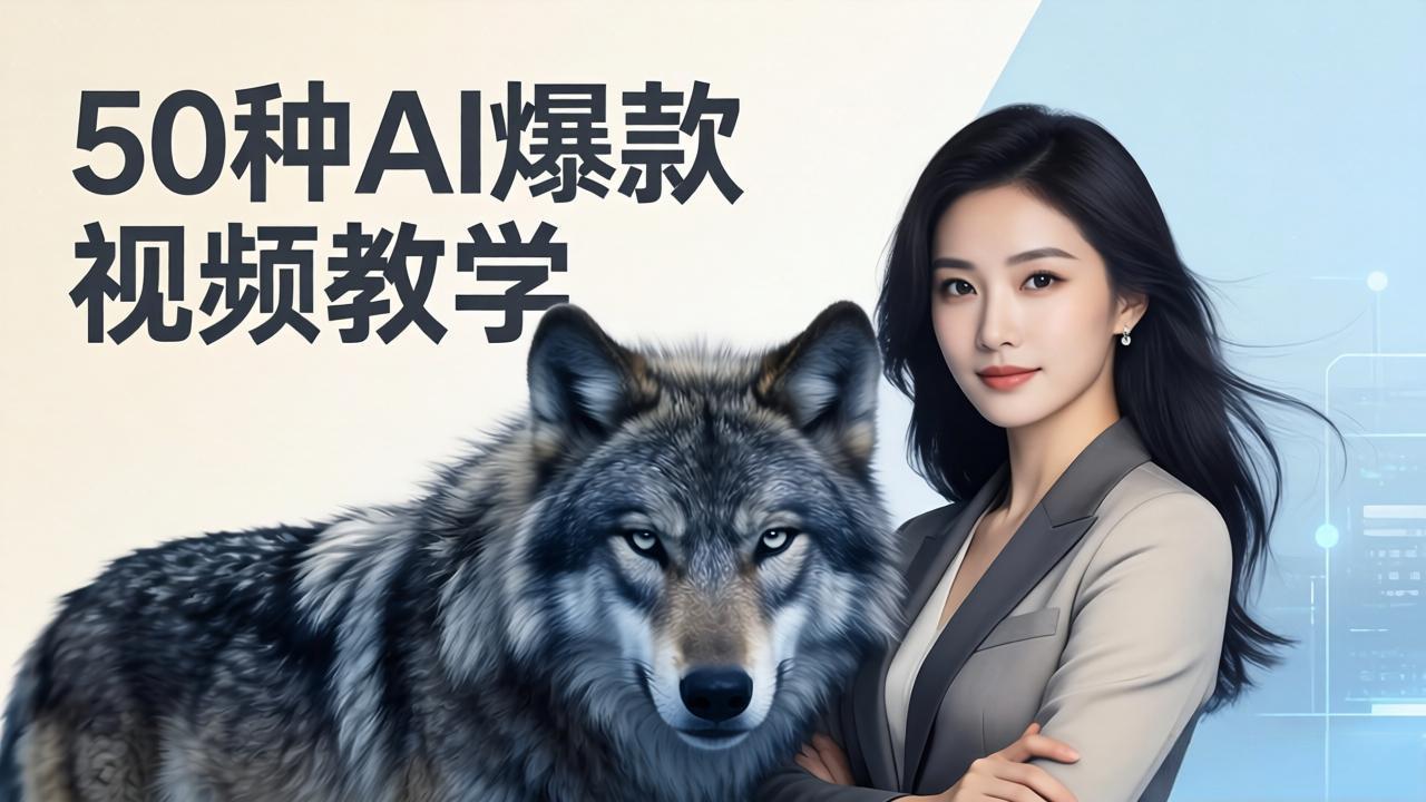 50种AI爆款视频教学：影视级古诗词+治愈萌宠+山海经蛟龙，高阶宝典商业落地-搞薯条网