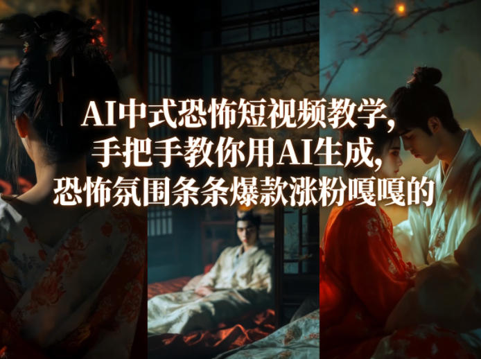 AI中式恐怖短视频教学，手把手教你用AI生成，恐怖氛围条条爆款涨粉嘎嘎的-搞薯条网